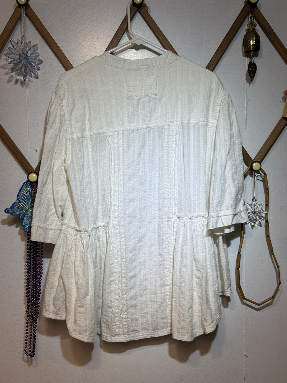 We The Free White Button-Down Peasant Blouse - Picture 6 of 6